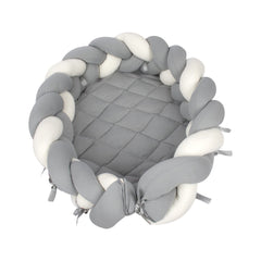 Sevi Bebe 3 in 1 Multifunctional Braided Bed & Bumper - Grey