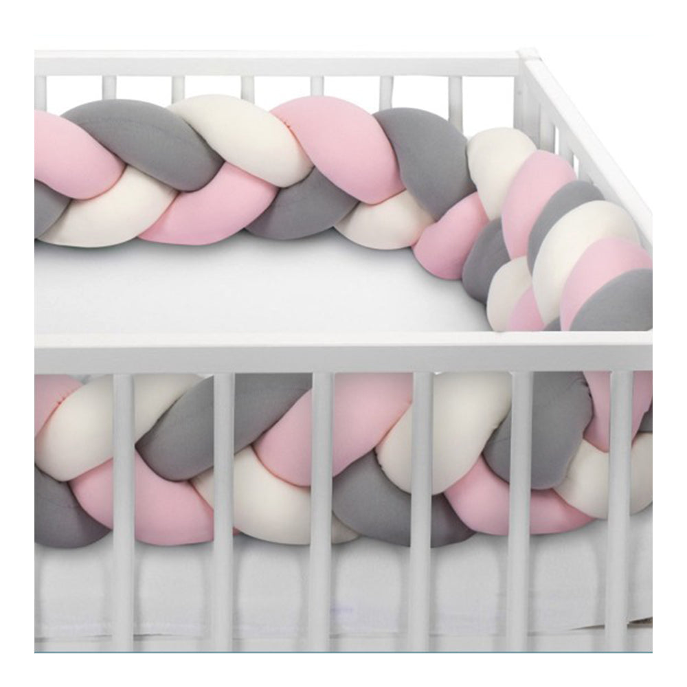 Sevi Bebe 3 in 1 Multifunctional Braided Bed & Bumper - Pink Sevi Bebe