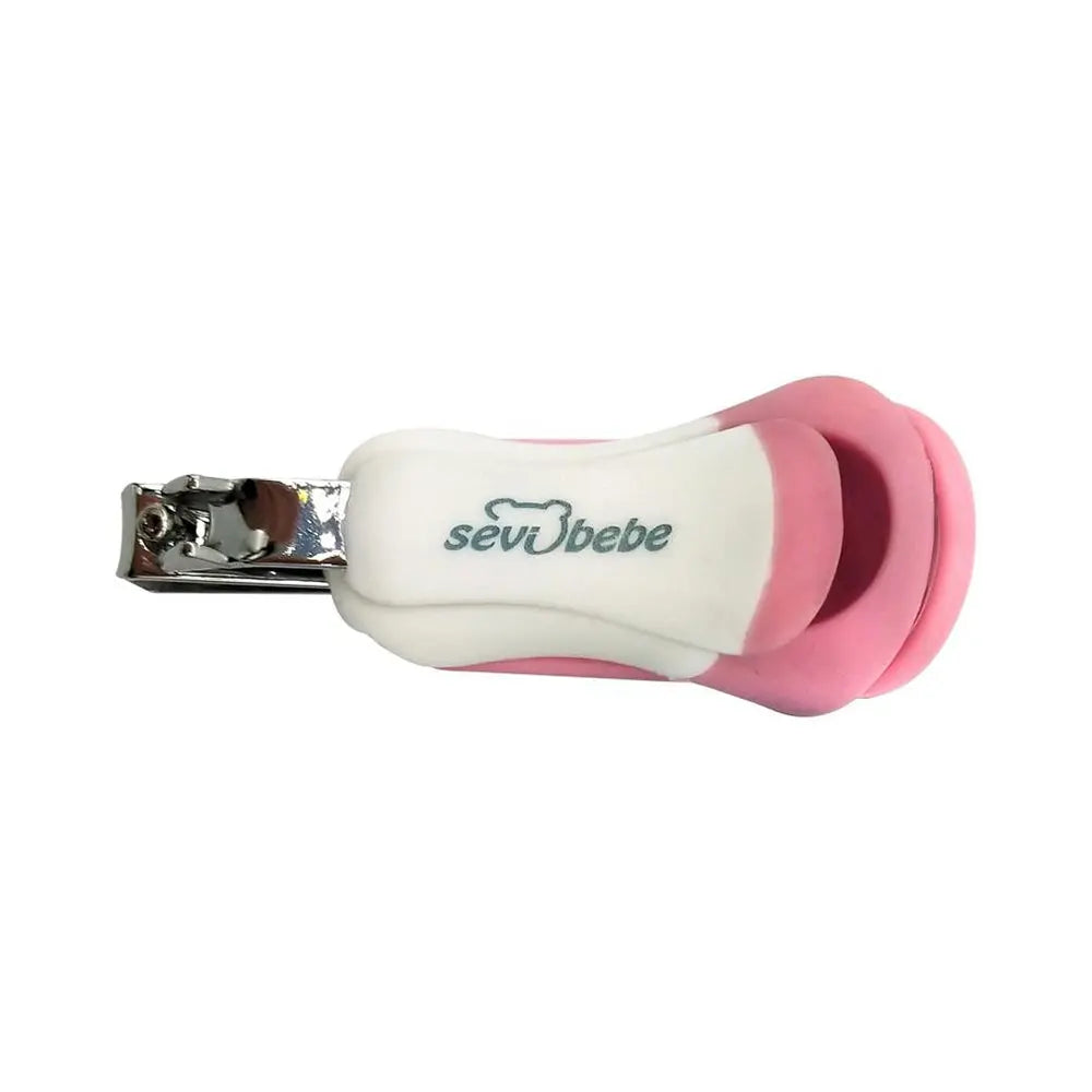 Sevi Bebe Baby Nail Clipper with Magnifier, Pink - 1 piece Sevi Bebe