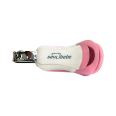 Sevi Bebe Baby Nail Clipper with Magnifier, Pink - 1 piece Sevi Bebe