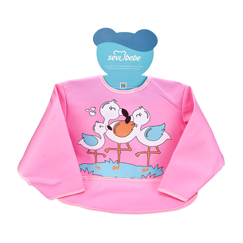 Sevi Bebe Long Sleeved Bib - Flamingo Sevi Bebe