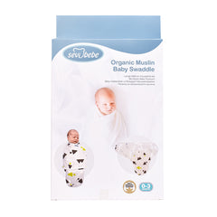 Sevi Bebe Organic Muslin Baby Swaddle - Triangle Pattern