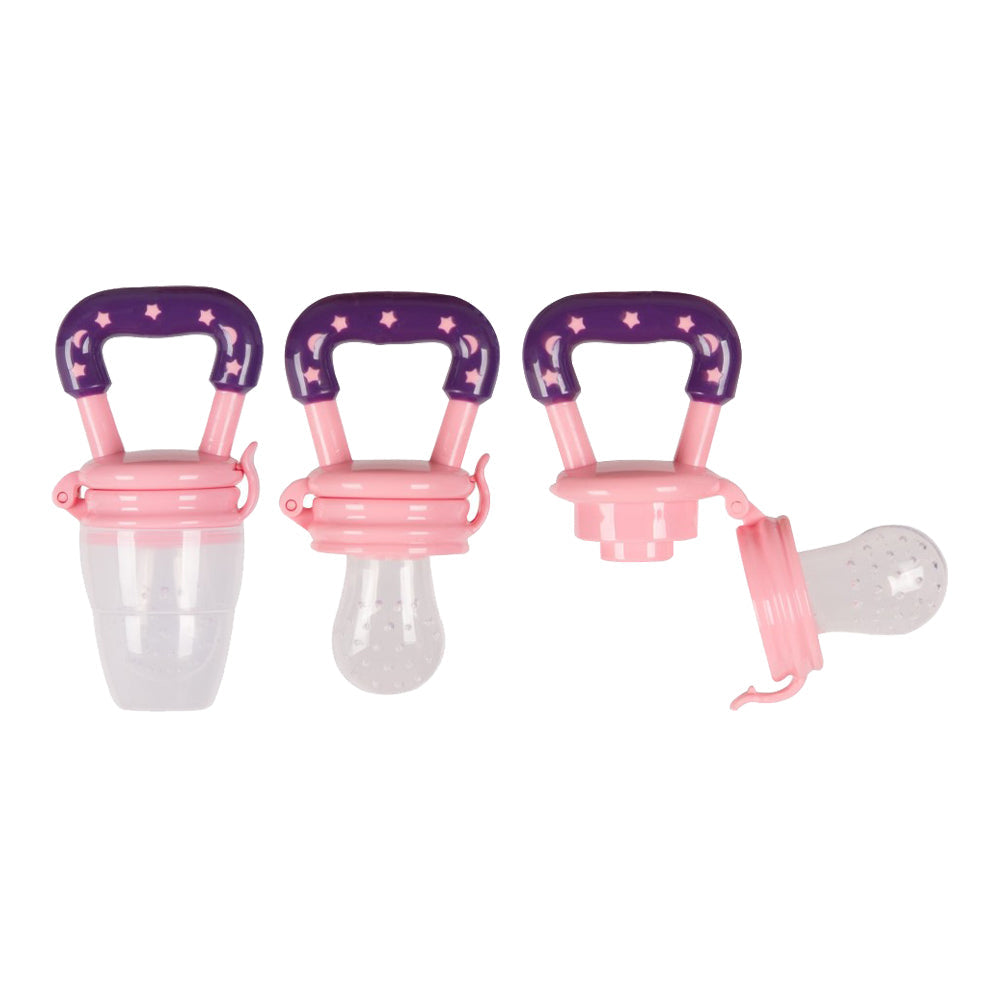 Sevi Bebe Silicone Fresh Food Feeder & Teether - Pink Sevi Bebe