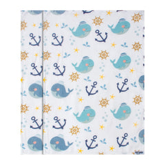 Sevi Bebe Printed Muslin Multi-Purpose Cover (2 Pcs) - Happy Dolphins Pattern