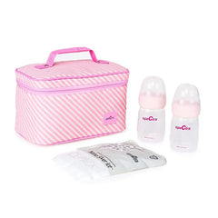Spectra Cooler Kit with Two Containers and An Ice Pack - White and Pink Spectra