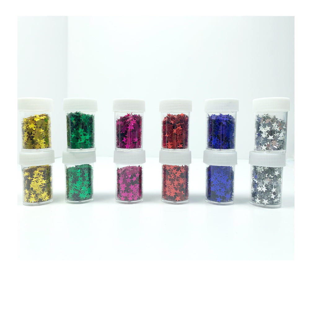 Star sequins (Purple, Pink, Red, Green, Silver, Golden) Generic Brand