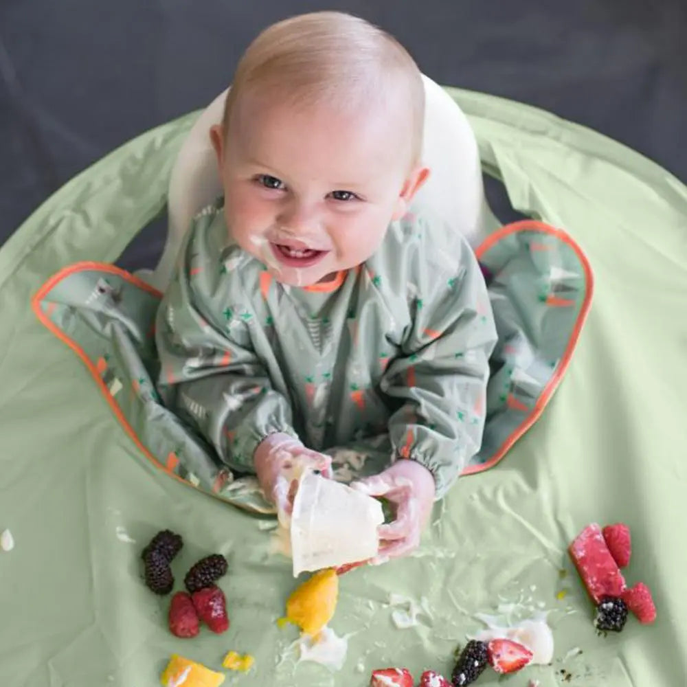 Tidy tot Bib & Tray Set + Bag, Sage Green Tidy tot