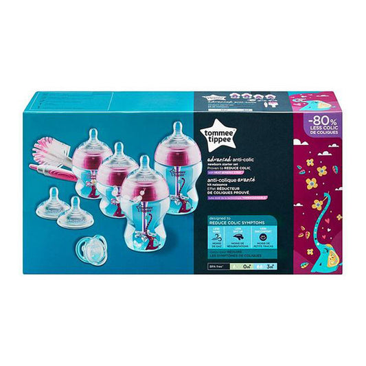 Tommee Tippee Advanced Anti-Colic Starter Bottle Kit - Girl