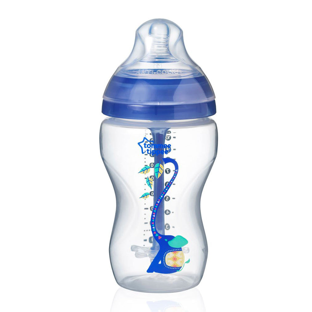 Tommee Tippee Advanced Anti Colic Heat Sensing Feeding Bottle, (340ml ) - Blue Tommee Tippee