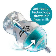 Tommee Tippee Advanced Anti Colic Heat Sensing Feeding Bottle, (340ml ) - Blue Tommee Tippee