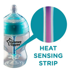 Tommee Tippee Advanced Anti Colic Heat Sensing Feeding Bottle - 260ml - Blue Tommee Tippee