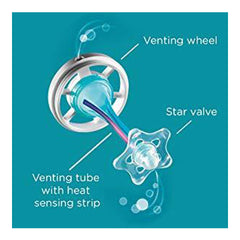 Tommee Tippee Advanced Anti Colic Heat Sensing Feeding Bottle - 260ml - Blue Tommee Tippee