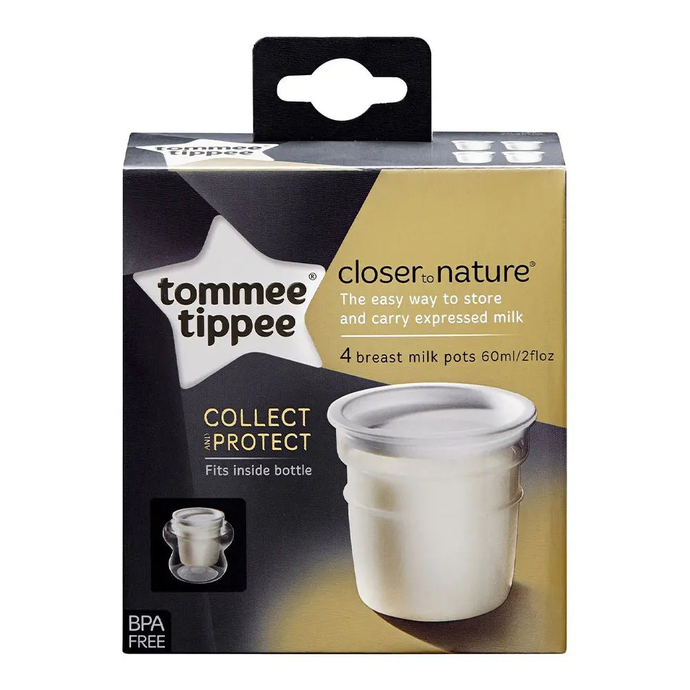Tommee Tippee Closer to Nature Milk Storage Pots - Pack of 4 Tommee Tippee