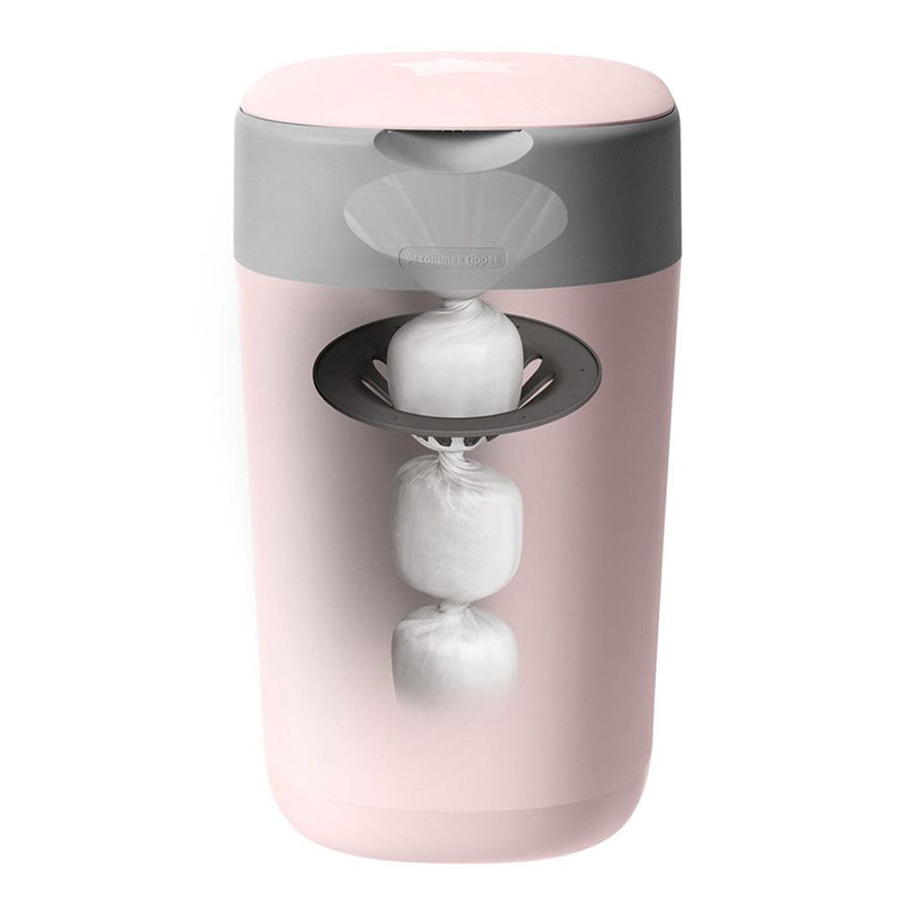 Tommee Tippee Twist and Click Advanced Nappy Disposable Bin - Pink Tommee Tippee