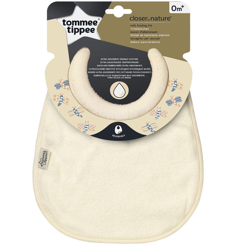 Tommee Tippee Closer to Nature Milk Feeding Bib, Reversible version - Cream Tommee Tippee