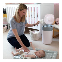 Tommee Tippee Twist and Click Advanced Nappy Disposable Bin - Pink Tommee Tippee