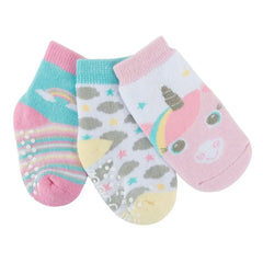 Zoocchini Baby Terry 3 pc Sock set - Allie the Alicorn Zoocchini