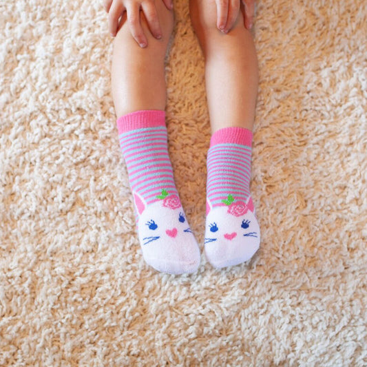 مجموعة جوارب Zoocchini Baby Terry - عبوة من 3 - Bella the Bunny