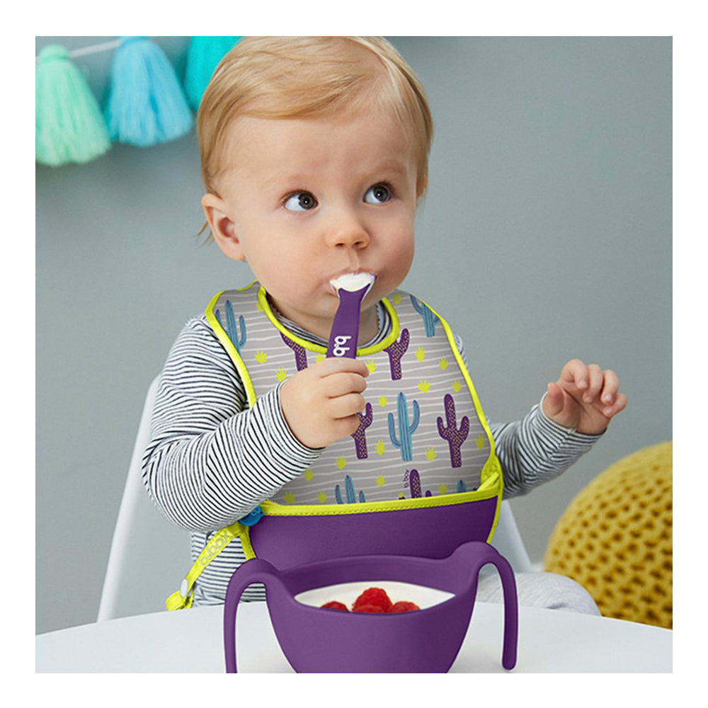 B.Box Travel Bib + Spoon - Cactus Capers B.Box