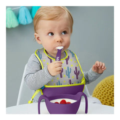 B.Box Travel Bib + Spoon - Cactus Capers B.Box