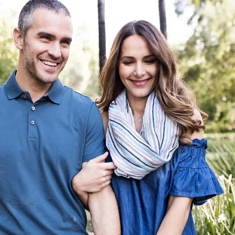 Bebe Au Lait Classic Muslin Nursing Scarves (Candy Stripes) Bebe au Lait