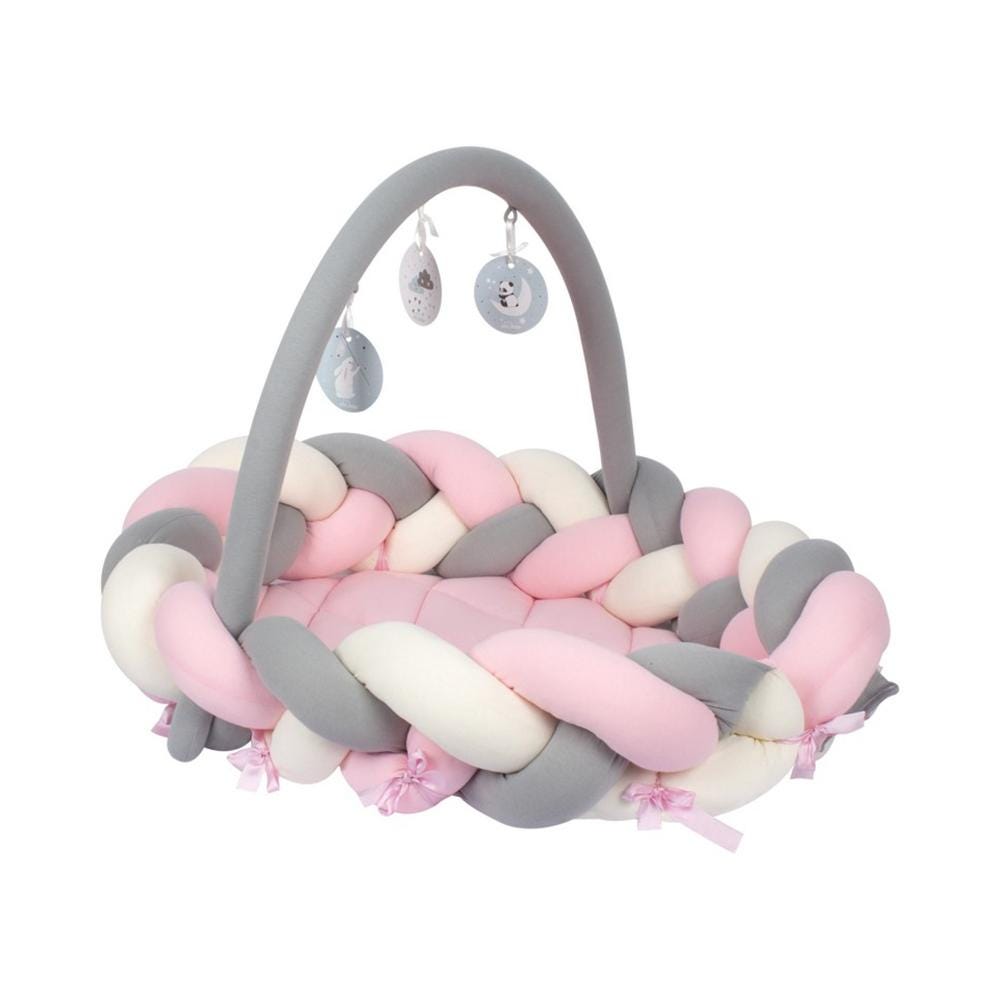 Sevi Bebe 3 in 1 Multifunctional Braided Bed & Bumper - Pink Sevi Bebe