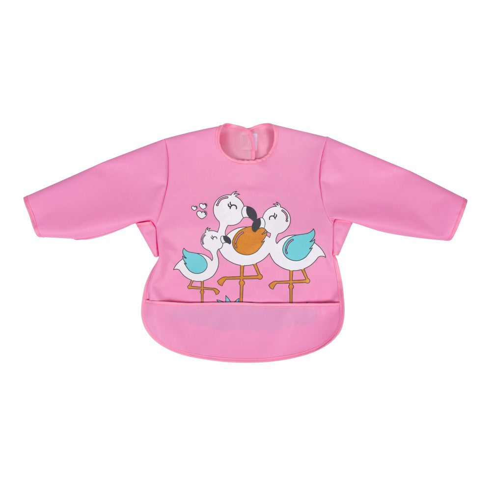 Sevi Bebe Long Sleeved Bib - Flamingo Sevi Bebe