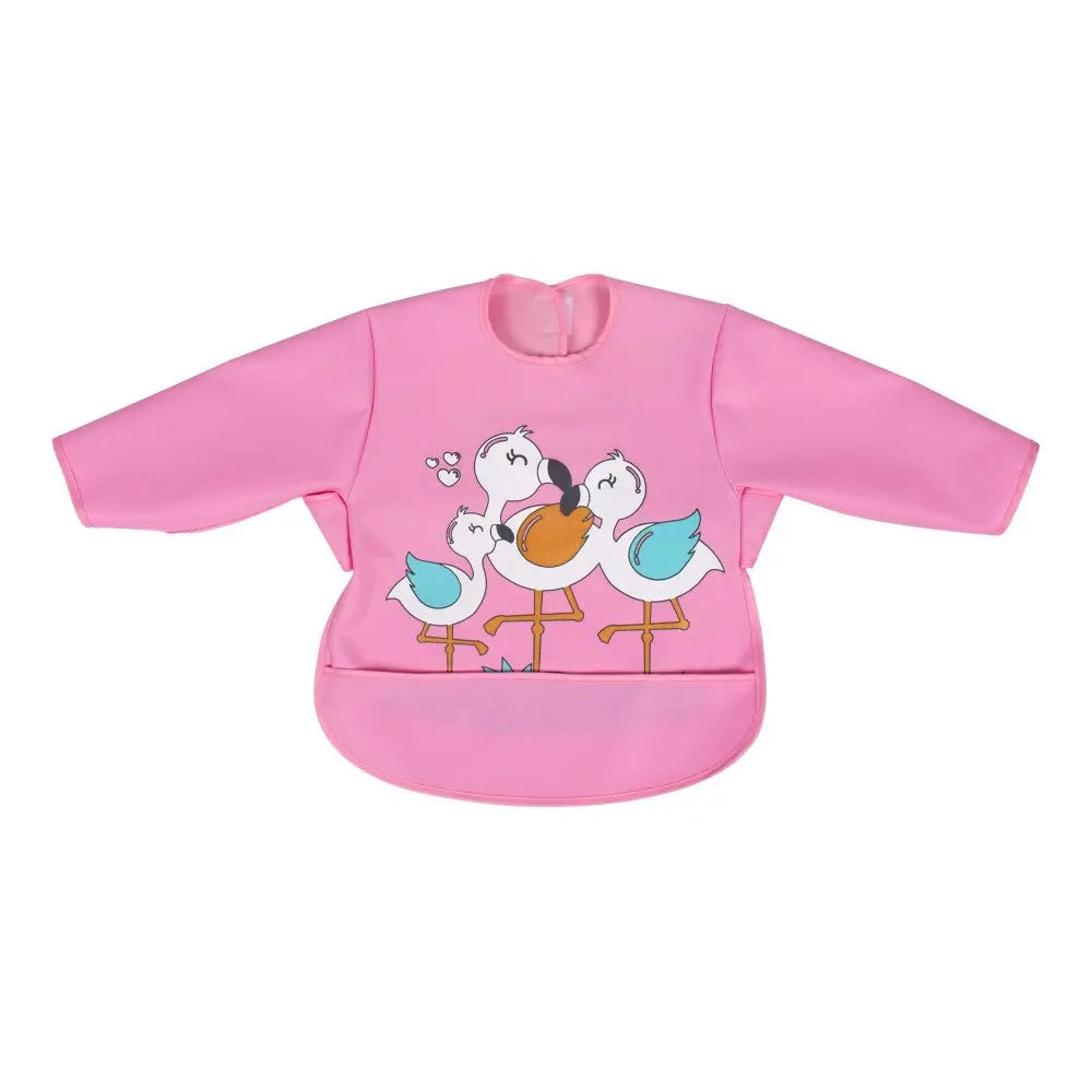 Sevi Bebe Long Sleeved Bib - Flamingo Sevi Bebe