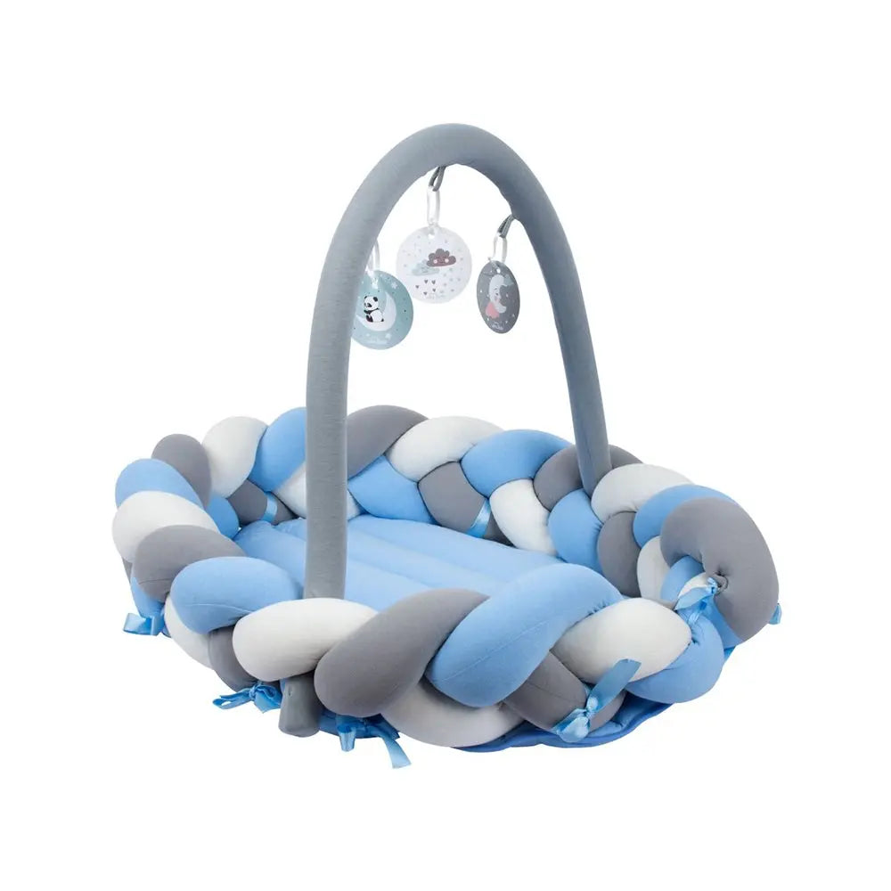 Sevi Bebe 3-in-1 Multifunctional Braided Bed & Bumper - Blue Sevi Bebe