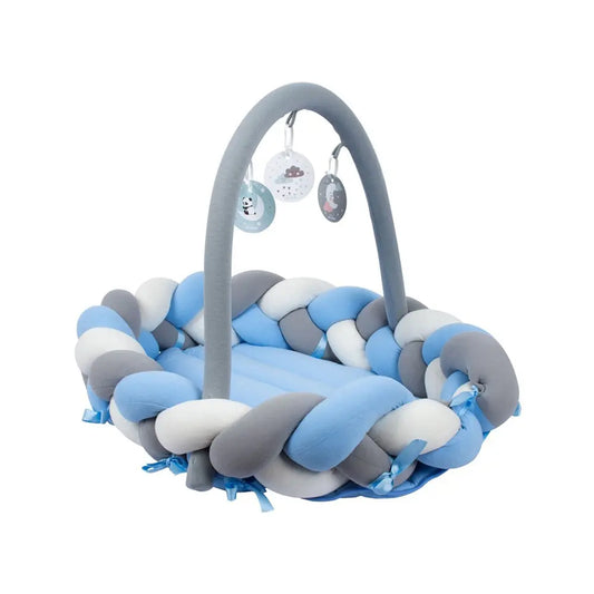 Sevi Bebe 3-in-1 Multifunctional Braided Bed & Bumper - Blue Sevi Bebe
