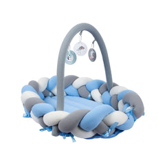 Sevi Bebe 3-in-1 Multifunctional Braided Bed & Bumper - Blue
