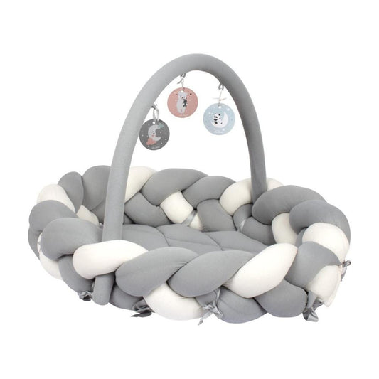 Sevi Bebe 3 in 1 Multifunctional Braided Bed & Bumper - Grey Sevi Bebe