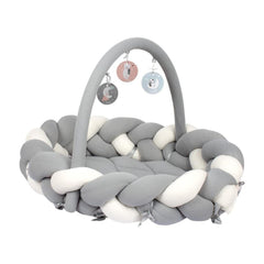 Sevi Bebe 3 in 1 Multifunctional Braided Bed & Bumper - Grey