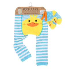 Zoocchini Comfort Crawler Babies Legging and Sock set - Puddles the Duck (12-18m) Zoocchini