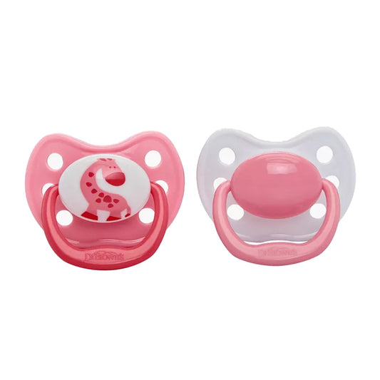 Dr Browns Ortho Classic Shield Pacifier (Stage 1) - Pink - Pack of 2 :(0-6 Months)