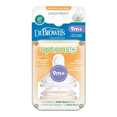 Dr Browns Wide-Neck Silicone Options+ Nipple - Pack of 2