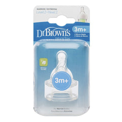 Dr Browns Silicone Narrow-Neck "Options" Nipple - Pack of 2