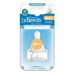 Dr Browns Silicone Narrow-Neck "Options" Nipple - Pack of 2