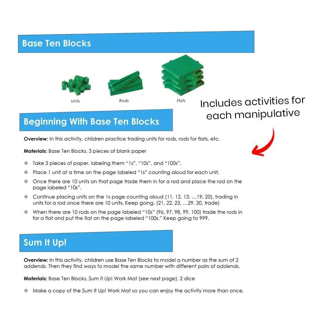 Learning Resources - Take Home Manipulative Kit  5 years + Learning Resources