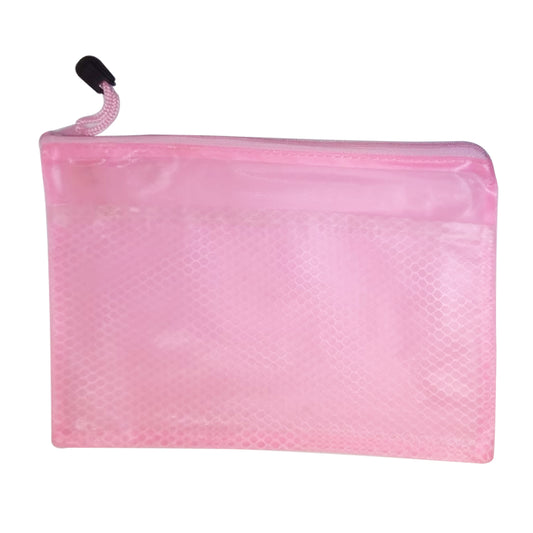 Waterproof Folder Zipper Bag, Pink (Fits A5)