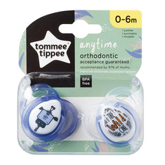 Tommee Tippee Anytime Soothers - Blue - Pack of 2