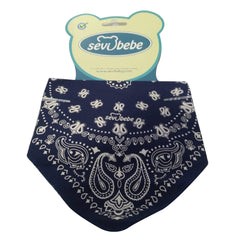 Sevi Bebe Scarf Bib - Navy Blue