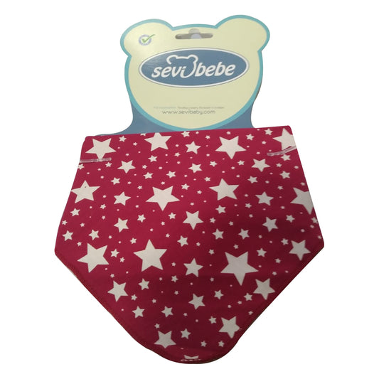 Sevi Bebe Scarf Bib - Red Stars