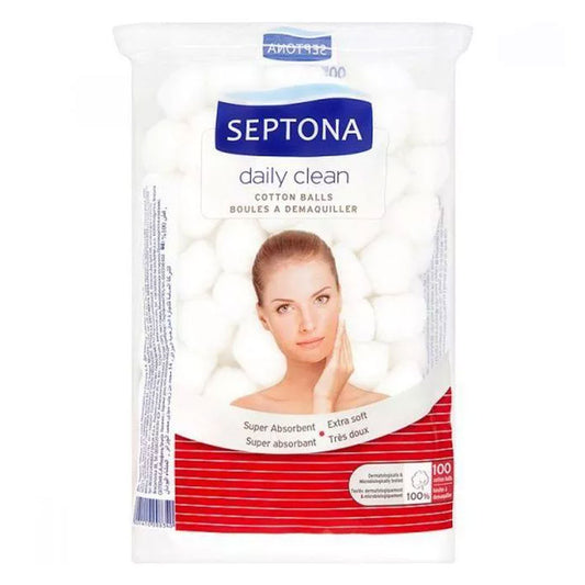 Septona Cotton Balls, White -  Pack of 100