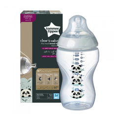 Tommee Tippee Closer to Nature Easi-Vent Decorative Feeding Bottle, (340Ml ), Pack of 1 -  Panda