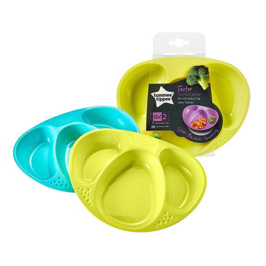 Tommee Tippee taster Section Plate, 12 months + - Pack of 2