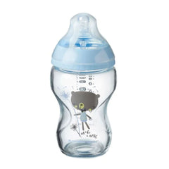 Tommee Tippee Baby Glass Bottle  (250ml )- Blue