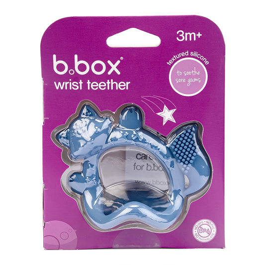 B.Box Wrist Teether - Lullaby Blue Fox