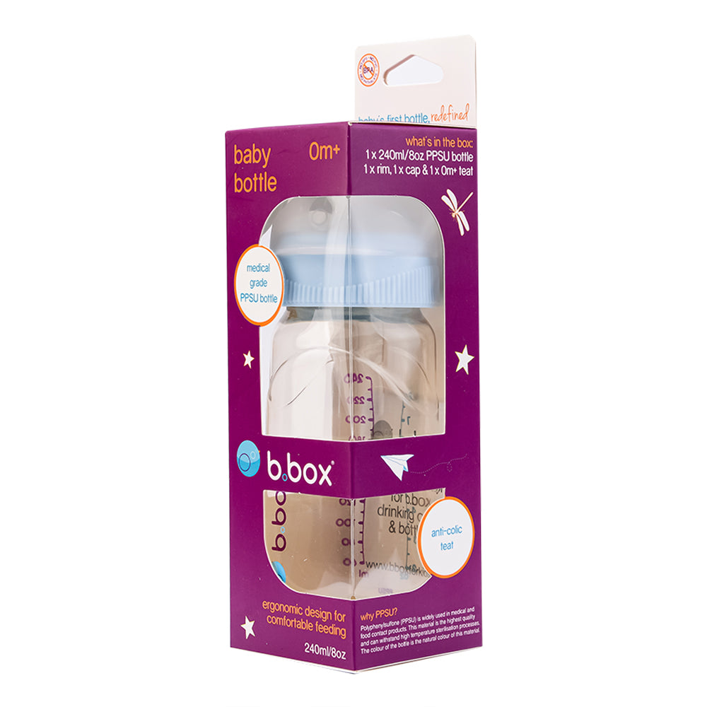 B.Box PPSU Baby Bottle Lullaby Blue - 240ml