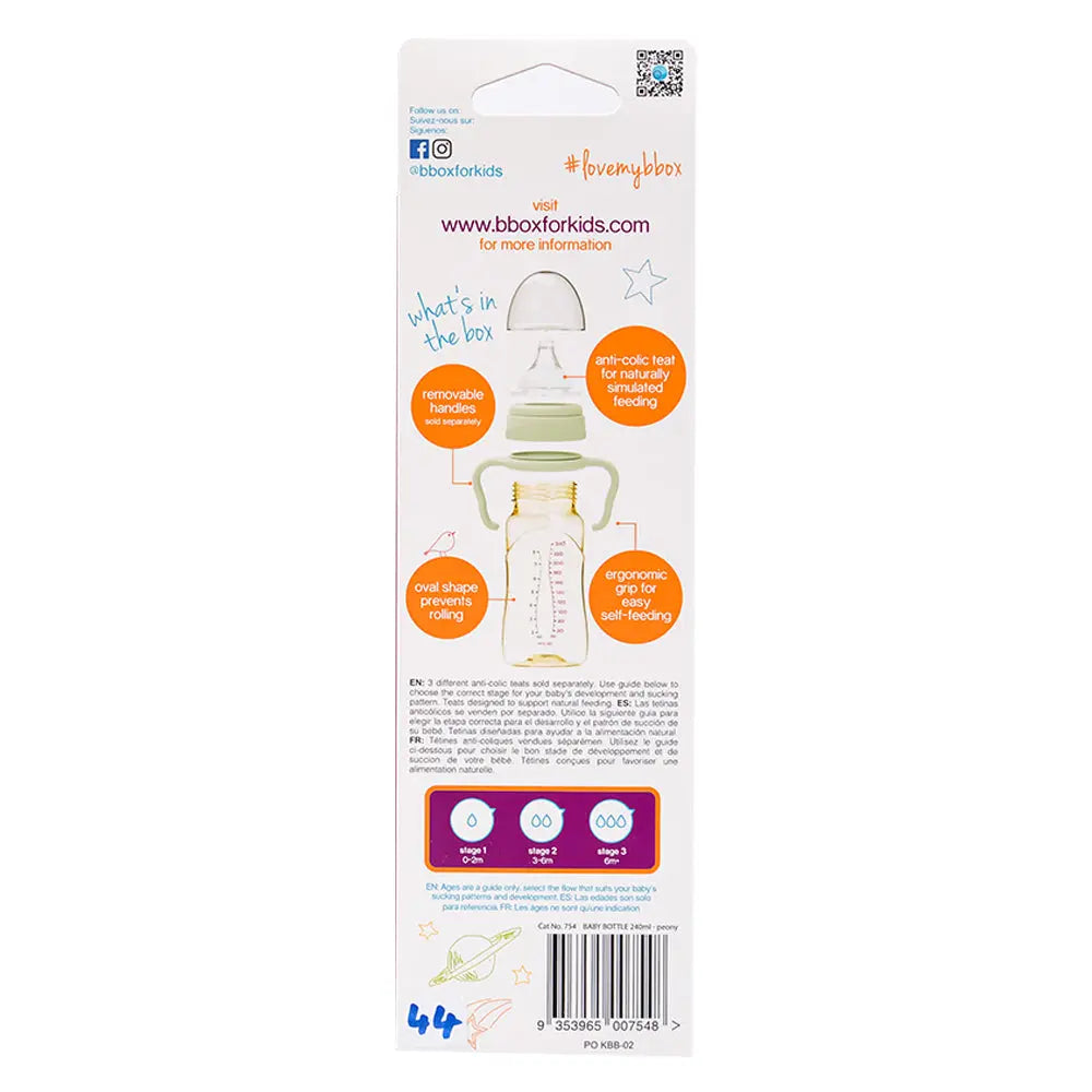 B.Box PPSU Baby Bottle Peony - 240ml B.Box